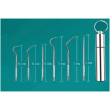 Portable Stainless Steel Toothpicks Pocket Set With Holder