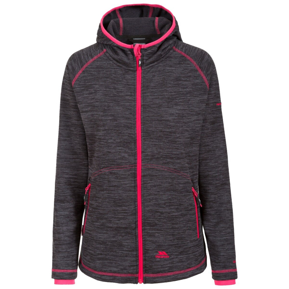 (6, Black Marl/Raspberry) Trespass Womens Fleece Jacket Full Zip Riverstone