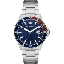 Emporio Armani DIVER AR11339 Men's Classic Watchs Silver&blue