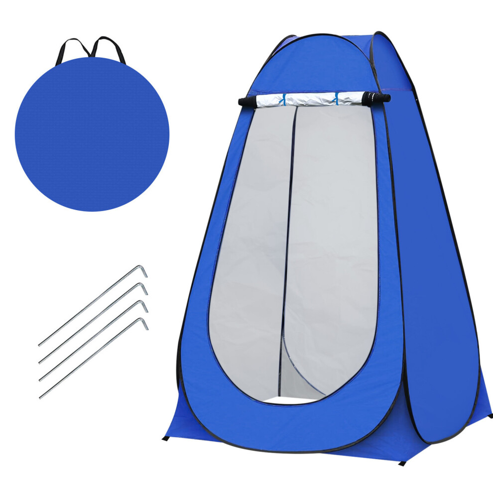 (Blue) Portable Outdoor Pop Up Tent For Privacy Camping Shower, Toilet & Changing Room