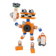 (Orange 98pcs) My Singing Monsters Series Wubbox Building Blocks Diy Puzzle Toys Kid Game Gifts