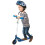 (Blue) AAMEN Folding Scooter With 2 Wheeled-Adjustable Handle 7