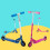 (Pink) AAMEN Folding Scooter With 2 Wheeled-Adjustable Handle 5