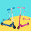 (Blue) AAMEN Folding Scooter With 2 Wheeled-Adjustable Handle 5