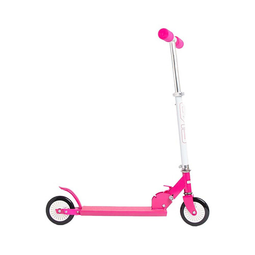 (Pink) AAMEN Folding Scooter With 2 Wheeled-Adjustable Handle