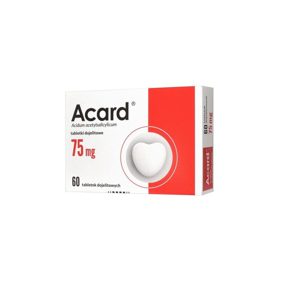 ACARD 75mg 60 Tablets Heart Support