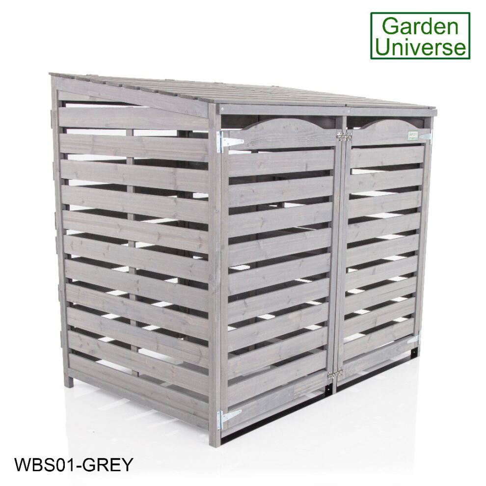 Wheelie Bin Storage Unit by Garden Universe In Grey - WBS01-GREY