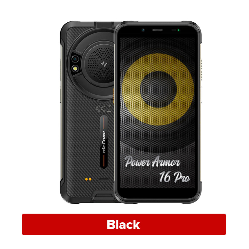 (Black ) Ulefone Power Armor 16 Pro Rugged Phone 4GB 64GB