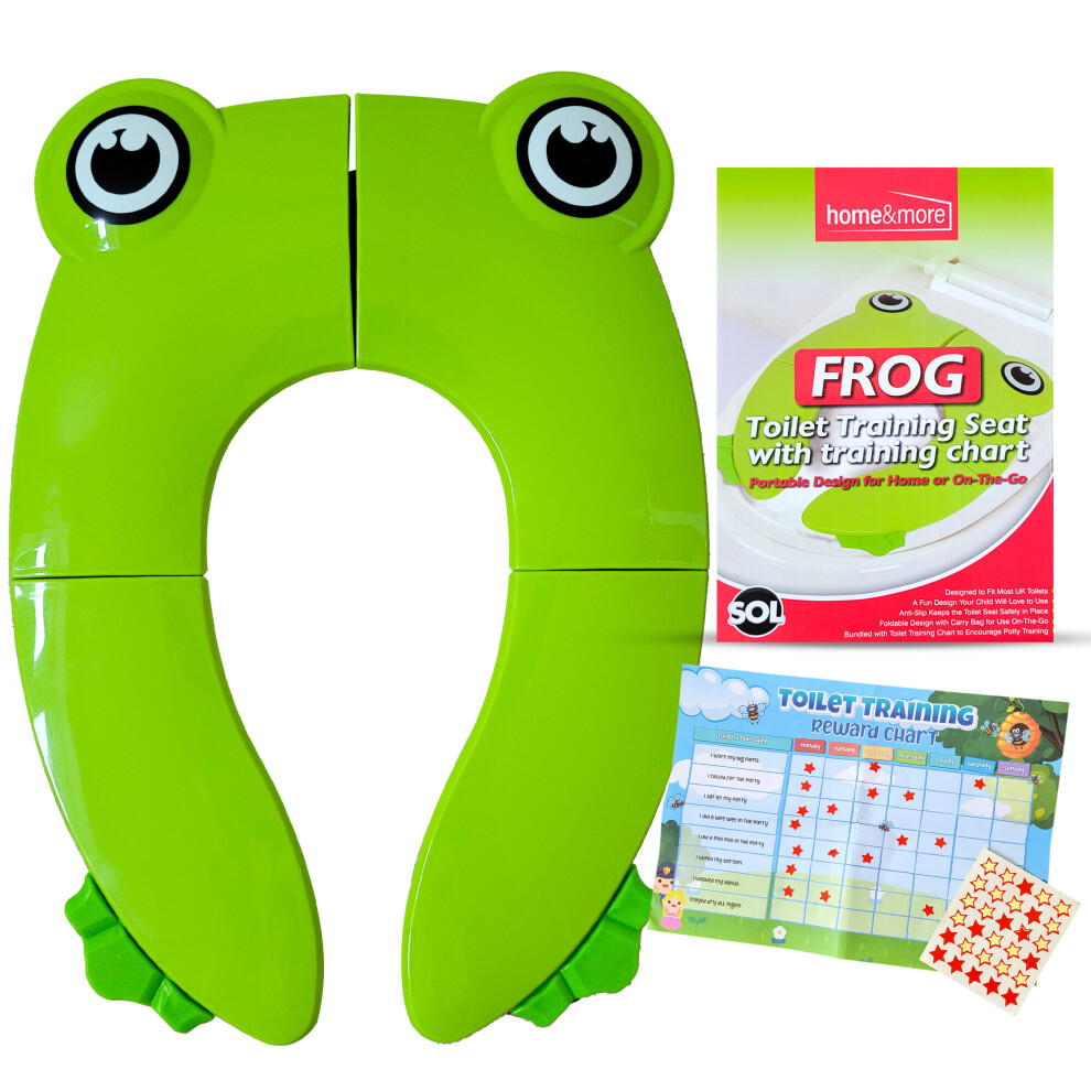 (Green Frog) Baby Toilet Training Seat Potty Kids Toddler