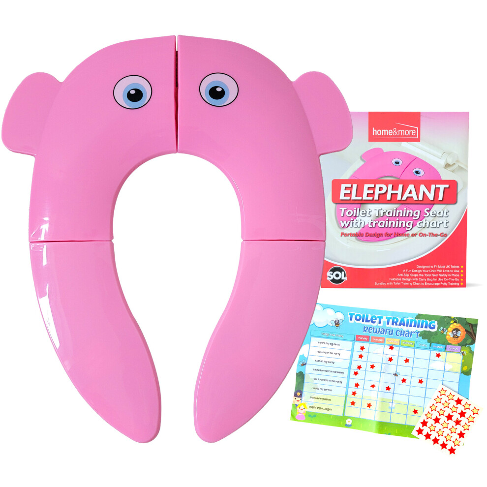 (Pink Elephant) Baby Toilet Training Seat Potty Kids Toddler