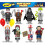 (Style A 8pcs) Halloween Jack Jason the main character in the yellow suit Jimu figurine toys suitable Minifigures Fit Lego 1