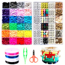 7200 Pcs Clay Beads Bracelet Making Kit Jewelry Making Kits. Gifts Set