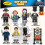 (Style A 8pcs) Halloween Jack Jason the main character in the yellow suit Jimu figurine toys suitable Minifigures Fit Lego 3