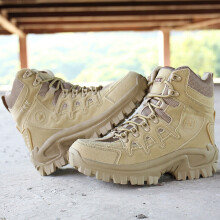 (Brown, UK 7) Waterproof Mens Army Patrol Combat Boots Tactical Trainers Military Police Shoes