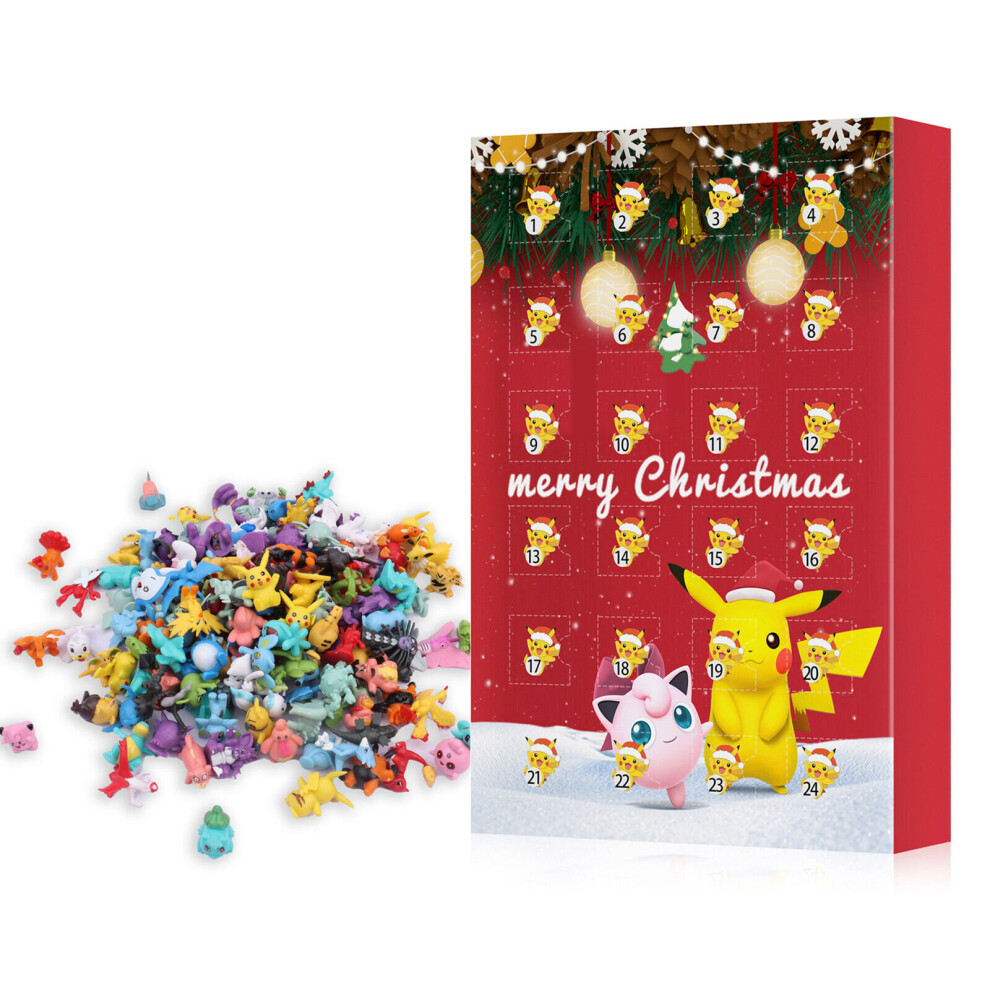 2023 Christmas Pokemon Figure 24 Days Countdown Advent Calendar Surprise Gift