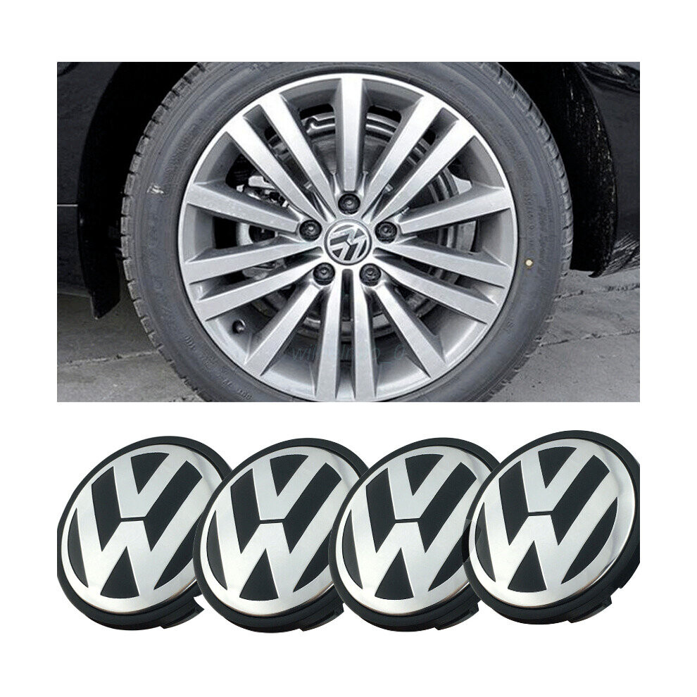 4Pcs 76Mm Vw Wheel Center Caps For Old Touareg 4754135867095