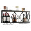Costway Wall Mounted Wine Rack Wine Display Shelf w/ 6-Row of Stemware Holder 2