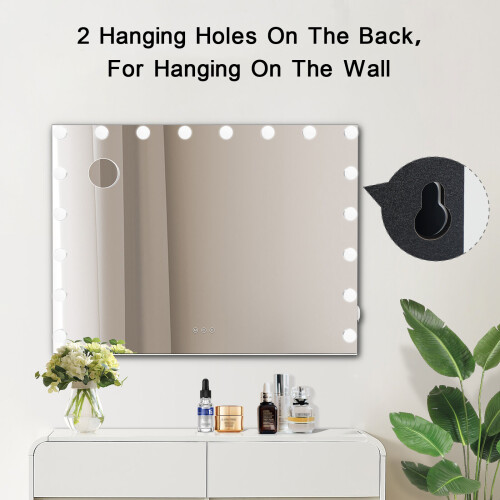 ELECWISH 18 LED Light Up Hollywood Mirror Vanity Dimmable Make Up Mirror 80x63 2