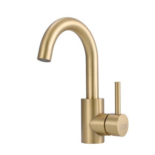 Living And Home Gold Arc Single-Handle Faucet with Swivel Spout 1