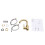 Living And Home Gold Arc Single-Handle Faucet with Swivel Spout 7