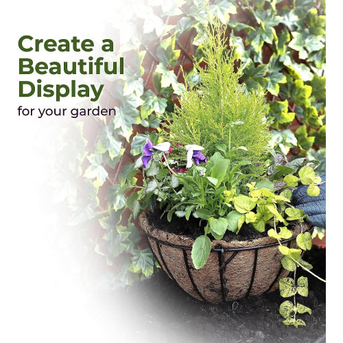 (35 cm) DIVCHI 4 Pack Hanging Basket With CocoLiner& Chain 1