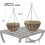 (35 cm) DIVCHI 4 Pack Hanging Basket With CocoLiner& Chain 3