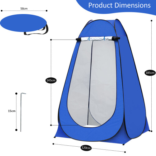 (Blue) Privacy Instant Pop Up Tent 2