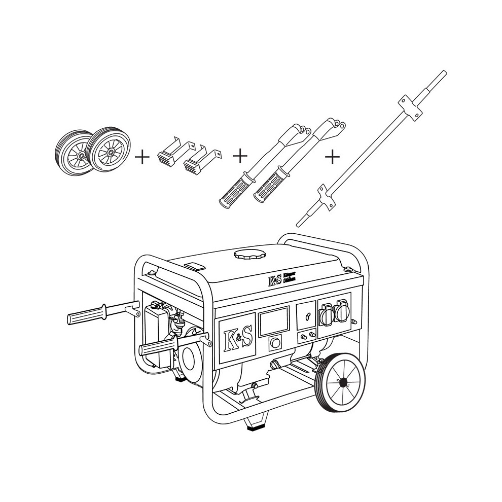 Könner & Söhnen Transportation Kit Ks 10 Kit For Petrol Generators
