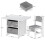 Casart Kids Play Table & 2 Chairs Set Children Activity Desk Sets w/ Baskets 2