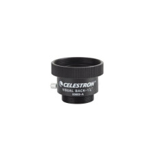 93653-A 1.25 inch Visual Back Metal Adapter - Threads Onto Celestron 5" to 11" Schmidt Cassegrain Telescopes, Compatible with 1.25" Accessories, Black
