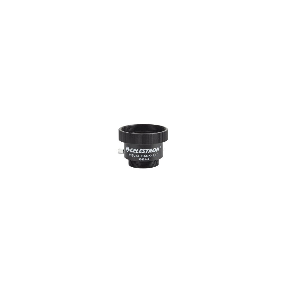 93653-A 1.25 inch Visual Back Metal Adapter - Threads Onto Celestron 5" to 11" Schmidt Cassegrain Telescopes, Compatible with 1.25" Accessories, Black