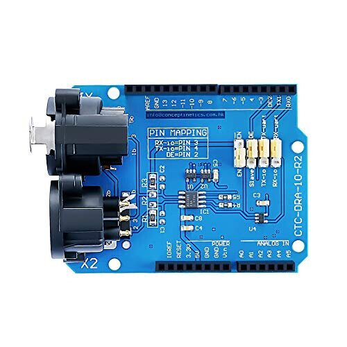 DMX Shield MAX485 Chipset Compatible with Arduino Motherboard (RDM
