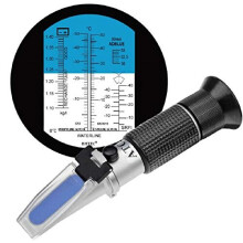 4-in-1 antifreeze refractometer ethylene glycol, propylene glycol, for automotive cooling fluid, Windshield washer fluid, AdBlue(DEF), automotive and