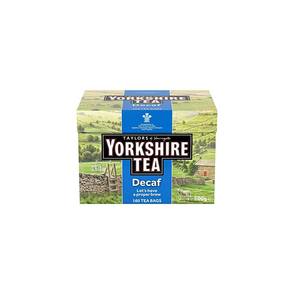 Yorkshire Tea Decaf 160 Tea Bags (Pack Of 6, Total Of 960 Bags)