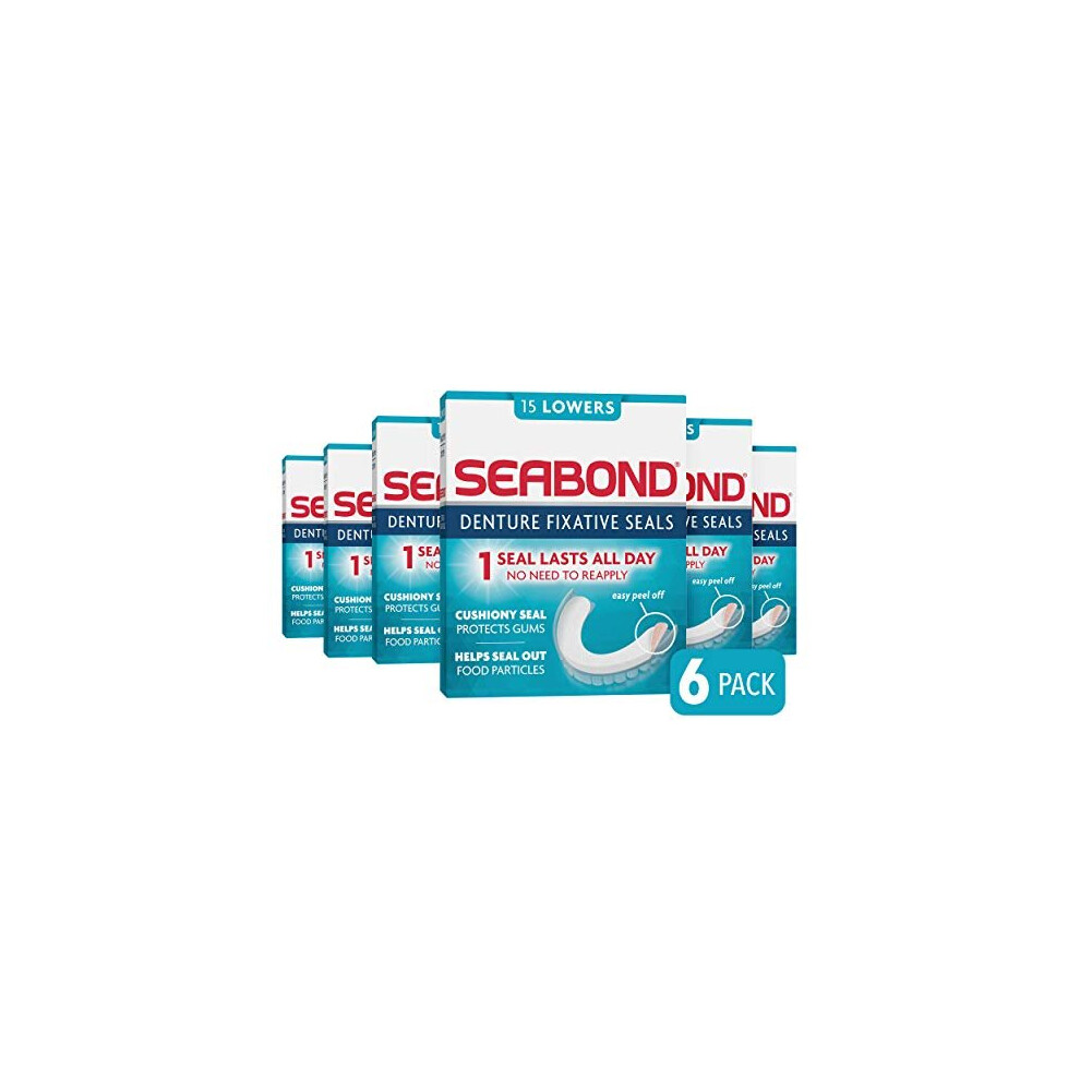 Seabond Denture Fixative Seals - Original - 15 Lowers - Pack Of 6