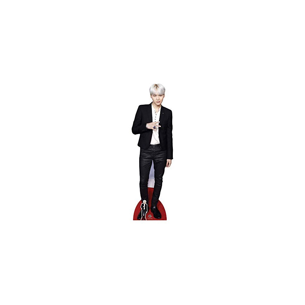 Star Cutouts Cs747 Cardboard Free Desktop Cutout Of Min Yoon-Gi (Suga) Bangtan Boys Lifesize Standee, Multicolour