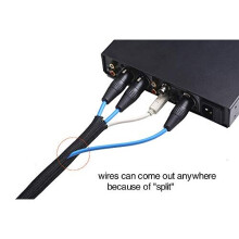 25ft - 1/2 inch Cord Protector Wire Loom Tubing Cable Sleeve Split Sleeving For USB Cable Power Cord Audio Video Cable – Protect Cat From Chewing