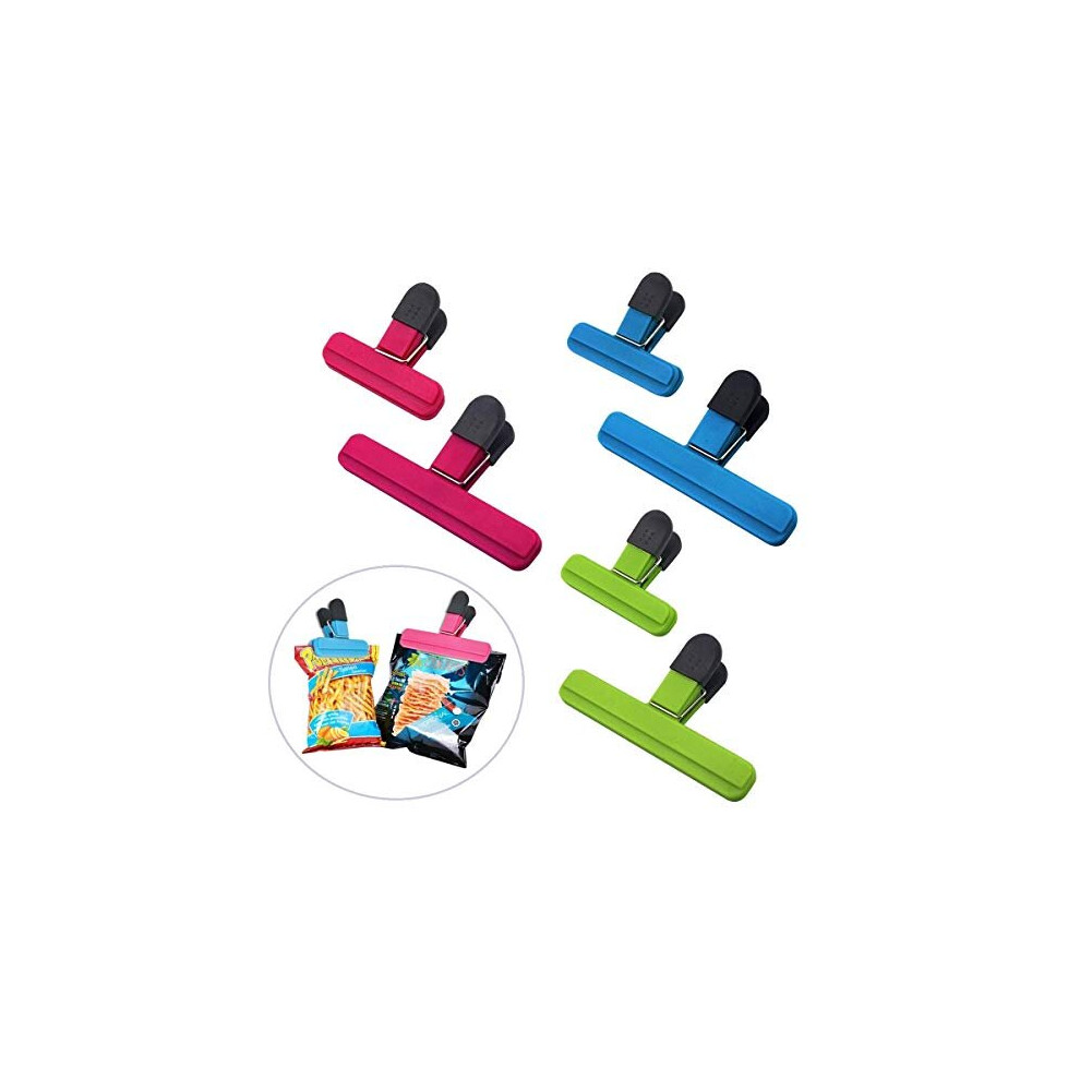 Large Chip Clips Food Clips Bag Sealing Clips with Good Grips Plastic Heavy Duty Air Tight Seal Grip Assorted Colors for Coffee Potato and Food Bags