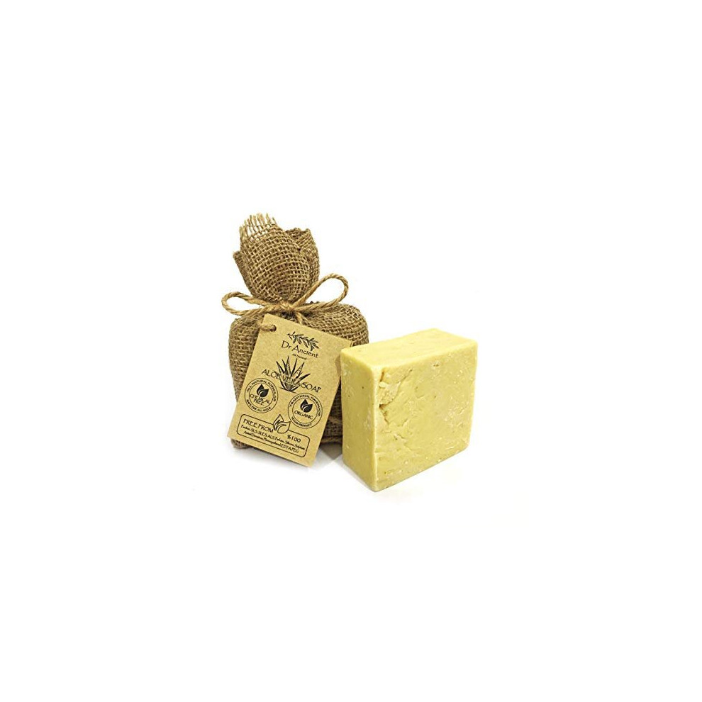Dr.ancient Aloe Vera Soap Bar Organic Natural Vegan Traditional Handmade Antique - Rejuvenate Your Skin Naturally! Effective For Skin Irritation - Absolutely No