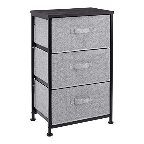 Amazon Fabric 3-Drawer Storage Organizer Unit for Closet, Black