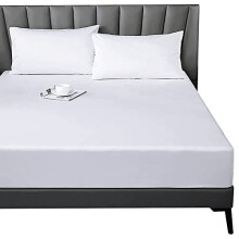 Lirex Fitted Sheet Queen 100% Cotton 300 Thread Count Soft Breathable Fitted Sheet White