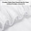 Lirex Fitted Sheet Queen 100% Cotton 300 Thread Count Soft Breathable Fitted Sheet White 2