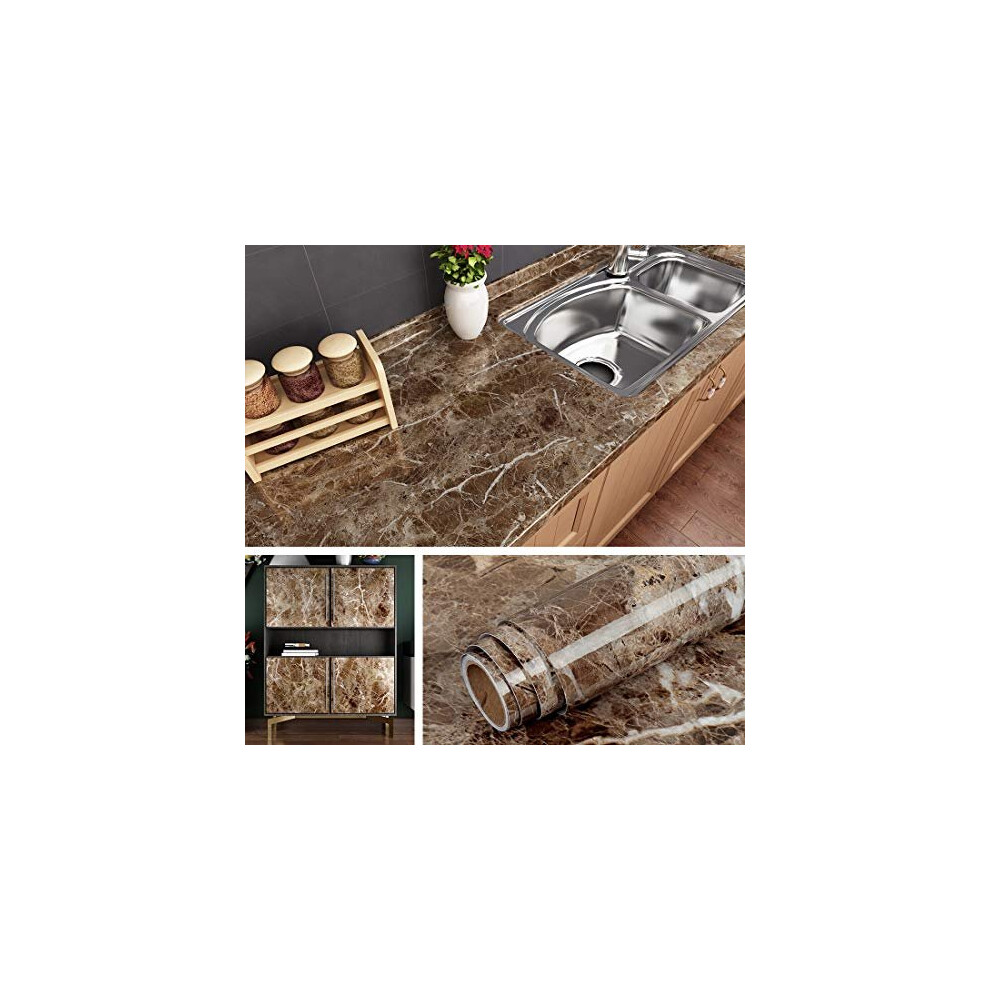 Kitchen Worktop Vinyl Covering Marble Sticky Back Plastic Contact Paper Self Adhesive Wallpaper For Kitchen Cupboard Bathroom Counter Top Covers Peel 016071774900