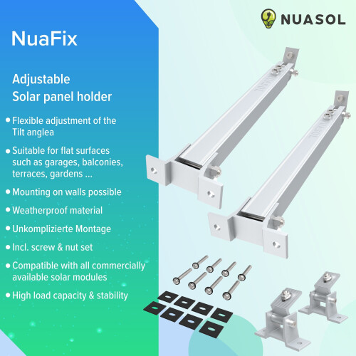 Nuasol Elevation Solar Module Ground Mount Balcony Power Plant Flat Roof PV 2