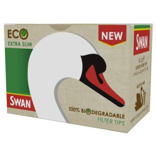 Swan Loose Eco Extra Slim 100% Biodegradable Filter Tips - 200 Filters per Pack (10)