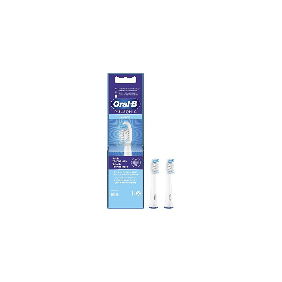 Pulsonic Clean Replacement Toothbrush Heads for Oral-B Sonic Toothbrush Heads, Pack of 2 (1 Pack)