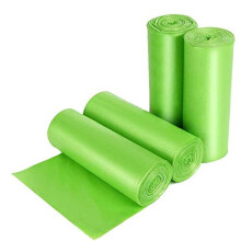 Biodegradable bin liner 60 Counts, 50L small trash bag Recycle 13 Gallon garbage bag,Thick degradable rubbish bag compostable For