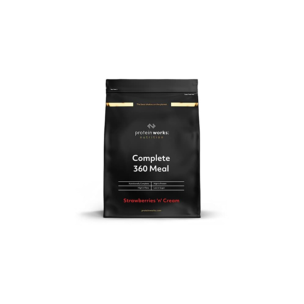 - Complete 360 Meal Shake | 400 Calorie Meal Replacement Shake | High Protein Meal | 5 Servings | Strawberries 'n' Cream Classic | 500g