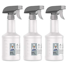 16 oz Plastic Spray Bottles for Cleaning Solutions, HDPE Commercial Grade Refillable Spray Bottles with Measurements and Adjustable Leak Proof Nozzle,