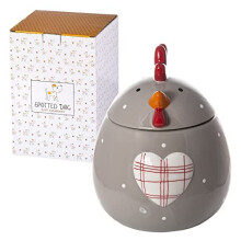 Cookie Jar, Ceramic Biscuit Barrel, Large Food Storage Jar, Cute Novelty Kitchen Canister Container with Lid, Chicken Themed Kitchen Accessories &